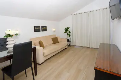 TV i/ili zabavni centar u objektu Apartments Beach Side Brela