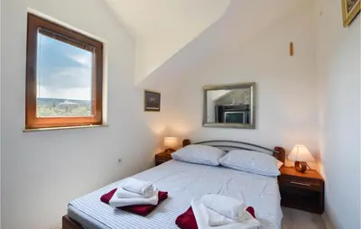 Krevet ili kreveti u jedinici u objektu Holiday Home Skrip With Sea View 279