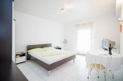 Krevet ili kreveti u jedinici u objektu Studio apartment with terrace sea view