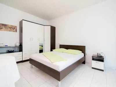 Krevet ili kreveti u jedinici u objektu Studio apartment with terrace sea view