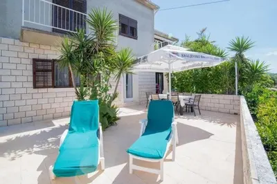 Balkon ili terasa u objektu Apartments Veve - One Bedroom Apartment with Terrace Sea View Nensi ST