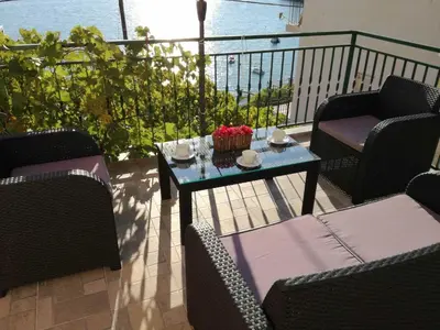Balkon ili terasa u objektu Apartment with balcony and sea view
