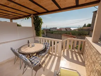 Balkon ili terasa u objektu Apartments Magdalena - Apartment with Sea View and Terrace A3