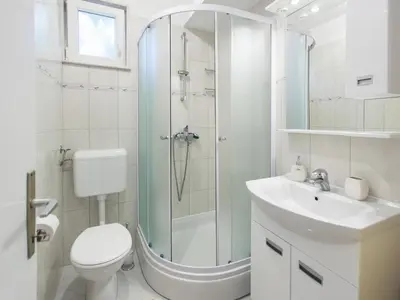 Kupaonica u objektu Apartments Magdalena - Apartment with Sea View and Terrace A3