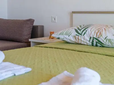 Krevet ili kreveti u jedinici u objektu Rooms Sani- Double Room with Terrace and Sea View S2