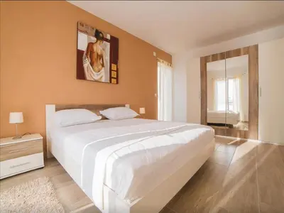 Krevet ili kreveti u jedinici u objektu House Karlo Apartments - One-Bedroom Apartment with Sea View A3