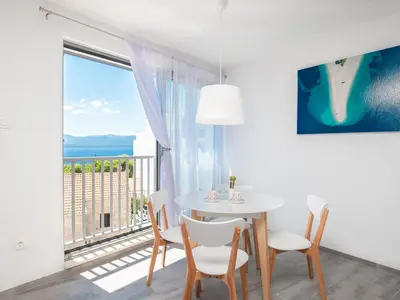 Balkon ili terasa u objektu Apartments Dva Galeba - Standard One Bedroom Apartment with Sea View 203