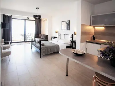 Krevet ili kreveti u jedinici u objektu Apartments & Room Vesna - Studio Apartment with Sea View