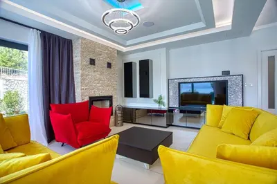 TV i/ili zabavni centar u objektu Seaview villa Marija