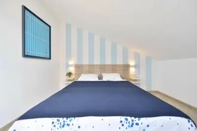 Krevet ili kreveti u jedinici u objektu Stunning view appartment in Jelsa, Hvar