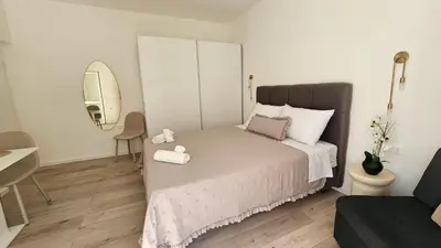 Krevet ili kreveti u jedinici u objektu Apartmani Makarska 9