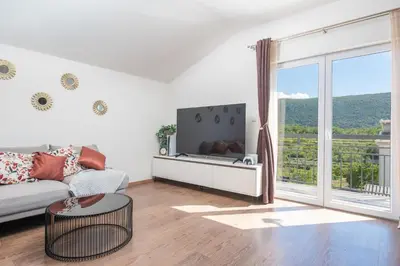 TV i/ili zabavni centar u objektu Luxury Villa Kristina with Heated Pool near Omis for 12 Guests