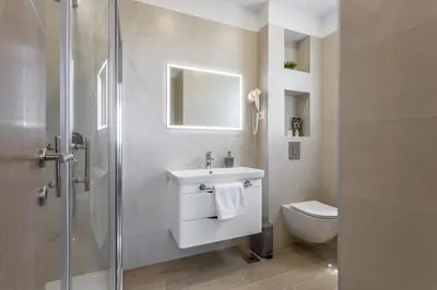 Kupaonica u objektu Apartment in Podstrana-Sv Martin with sea view, balcony, air conditioning, WiFi 4777-3