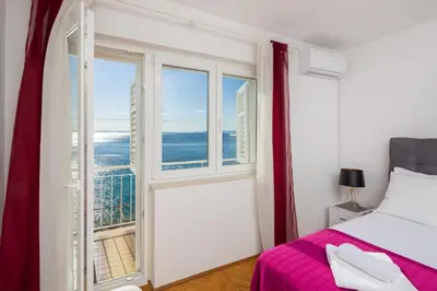Krevet ili kreveti u jedinici u objektu Seaside Apartment Blue