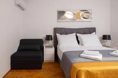 Krevet ili kreveti u jedinici u objektu Seaside Apartment Blue