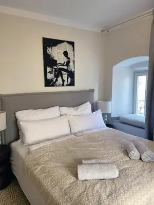 Krevet ili kreveti u jedinici u objektu KLARA Living Apartment, old town house, SEA VIEW