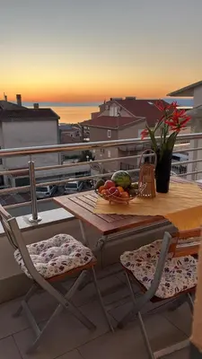 Balkon ili terasa u objektu Kroatien Adria Makarska Riviera Ferienwohnung mit 3 Schlafzimmer