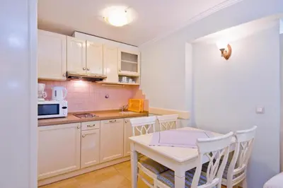 Kuhinja ili čajna kuhinja u objektu Hotel Sunceva Postelja Brela - Luxury studio with balcony and side sea view