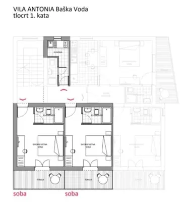 Tlocrt objekta Villa Antonia