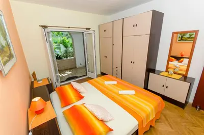 Krevet ili kreveti u jedinici u objektu Seaside Apartments Antičević