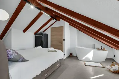 Krevet ili kreveti u jedinici u objektu Villa Casa Basini - Makarska Exklusiv