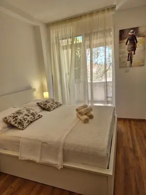 Krevet ili kreveti u jedinici u objektu Apartments Vera Brela,Free private parking,sea view