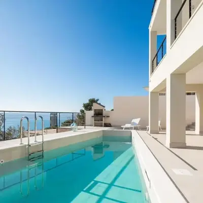 Villa Maris & Ivana Brela 2x28m2 heated pool gym
