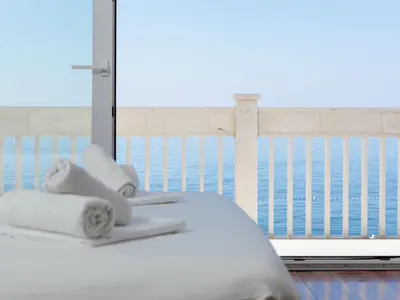 Krevet ili kreveti u jedinici u objektu Seaside Escape, Podstrana