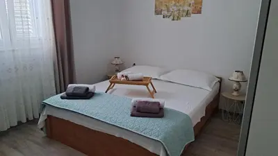 Krevet ili kreveti u jedinici u objektu Apartments by the sea Sutivan, Brac - 23920