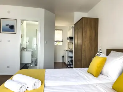 Krevet ili kreveti u jedinici u objektu Apartments Goro