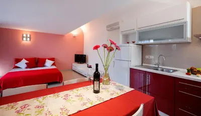 Krevet ili kreveti u jedinici u objektu Apartments and rooms Mlikota