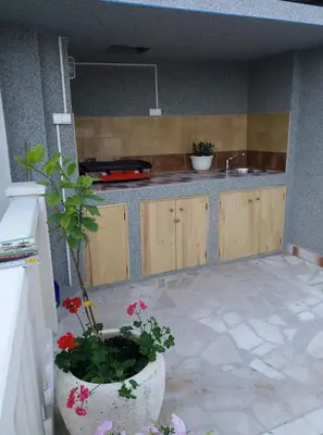 Kuhinja ili čajna kuhinja u objektu Apartmani Ankica Ruskamen