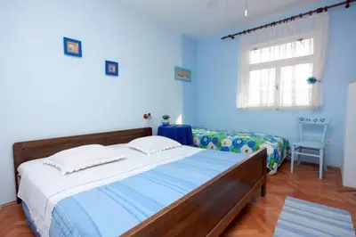 Krevet ili kreveti u jedinici u objektu Apartments by the sea Ivan Dolac, Hvar - 5709