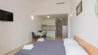 Krevet ili kreveti u jedinici u objektu Studio Apartman Erstic 6 - Baska Voda by Villas Guide