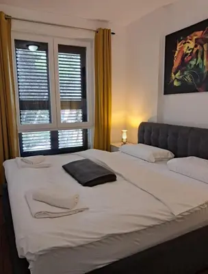 Krevet ili kreveti u jedinici u objektu Apartment Sunshine, Sea View & Beach!