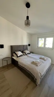 Krevet ili kreveti u jedinici u objektu Luxury Penthouse Jakov