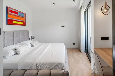 Krevet ili kreveti u jedinici u objektu Villa Pavuza Luxury 4-Bedroom Seaview Villa