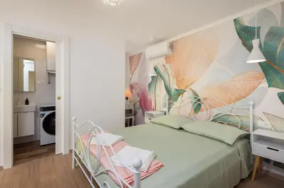 Krevet ili kreveti u jedinici u objektu Akvarel Apartment - Private Garden Terrace & BBQ