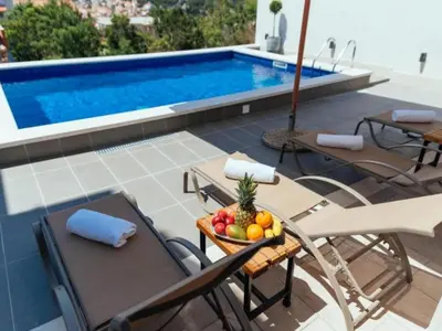 Bazen u objektu Apartments Trogrli - Studio with Balcony ili u blizini