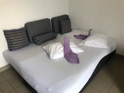 Krevet ili kreveti u jedinici u objektu Apartmani Villa Borzic - One Bedroom Apartment with Terarce and Sea View