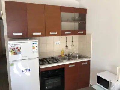 Kuhinja ili čajna kuhinja u objektu Apartmani Villa Borzic - One Bedroom Apartment with Terarce and Sea View