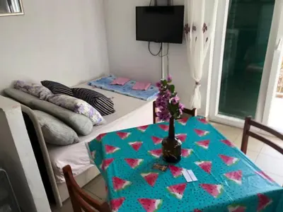 Krevet ili kreveti u jedinici u objektu Apartmani Villa Borzic - One Bedroom Apartment with Terarce and Sea View
