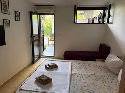 Krevet ili kreveti u jedinici u objektu Apartments with beautifull view Peace and quiet