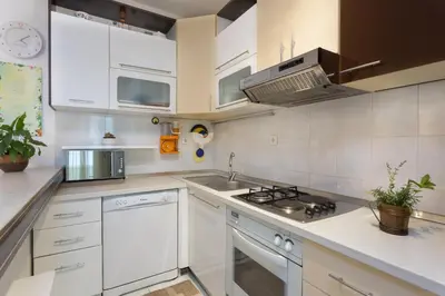 Kuhinja ili čajna kuhinja u objektu Arca, Apartment with Sea View and Free Parking