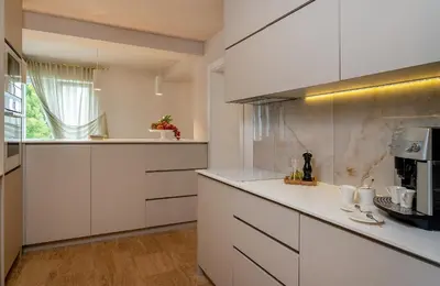 Kuhinja ili čajna kuhinja u objektu Luxury Villa David with swimming pool, sauna and jacuzzi