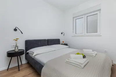 Krevet ili kreveti u jedinici u objektu Luči apartment, Omiš