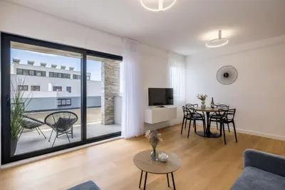 TV i/ili zabavni centar u objektu Make Memories by the Sea - Apartments Storia