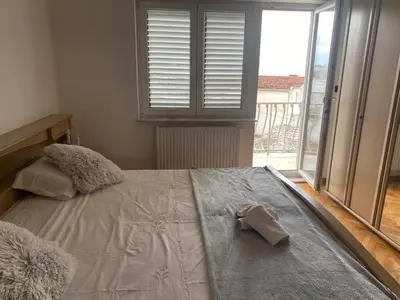 Krevet ili kreveti u jedinici u objektu Spacious apt w pool and sea view 2 min to beach