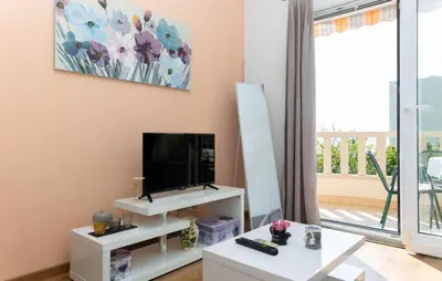 TV i/ili zabavni centar u objektu Beautiful Apartment In Makarska With Wifi