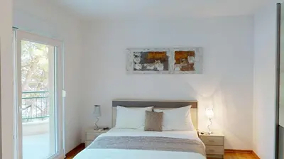 Krevet ili kreveti u jedinici u objektu Apartments Andrea - Beachfront & Sea-view Terrace